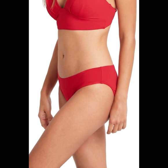 NWT Sea Level [ 4 US/‎ 8 UK ] Essential Regular Bikini Bottoms in Red - Picture 2 of 12